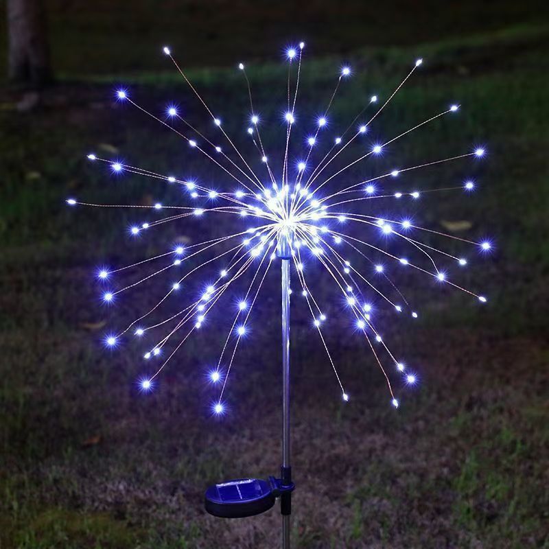 太阳能烟花灯led地插户外防水庭院花园圣诞装饰彩灯氛围感高级感|undefined