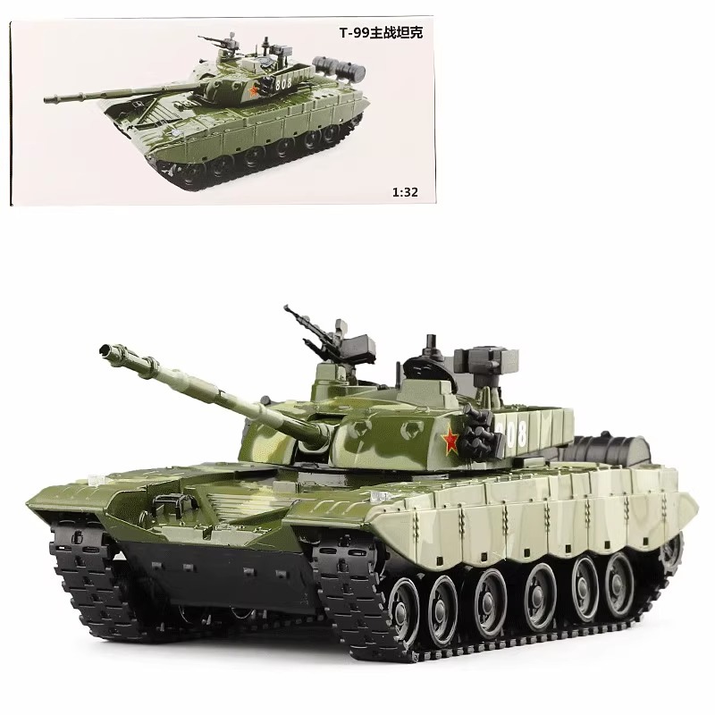 1:32/T99 Domestic Simulated Main Battle Tank Alloy Military Model Children's Metal Fall-resistant Sound And Light Gift Toy