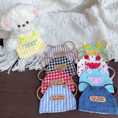 工場卸売 diy ツイストスティック子犬ウール人形ドレスアップエプロン服 10 センチメートル人形装飾付き