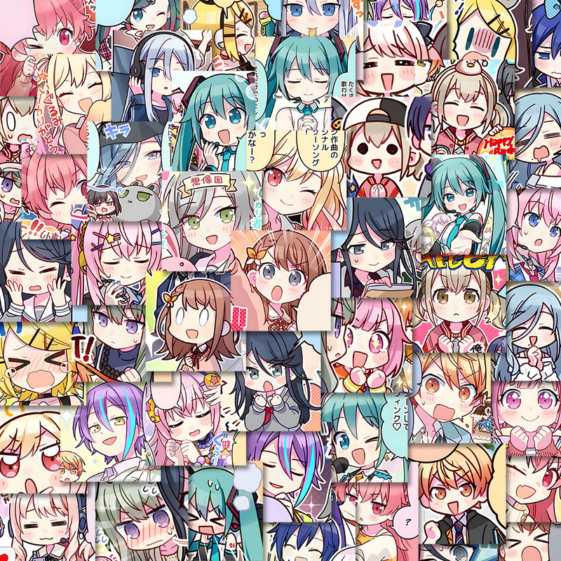 126 二次元 PJSK ワールド プロジェクト アバター ステッカー アニメ 人気漫画 携帯電話ケース ステッカー 防水|undefined