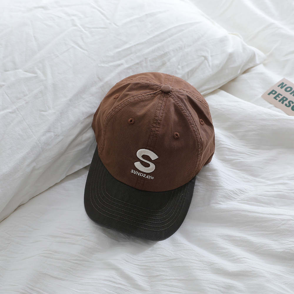 Sombreros de boca de pato para niños primavera y verano nuevo gorro transpirable delgado secado rápido gorro lindo panda bordado gorra de béisbol bebé