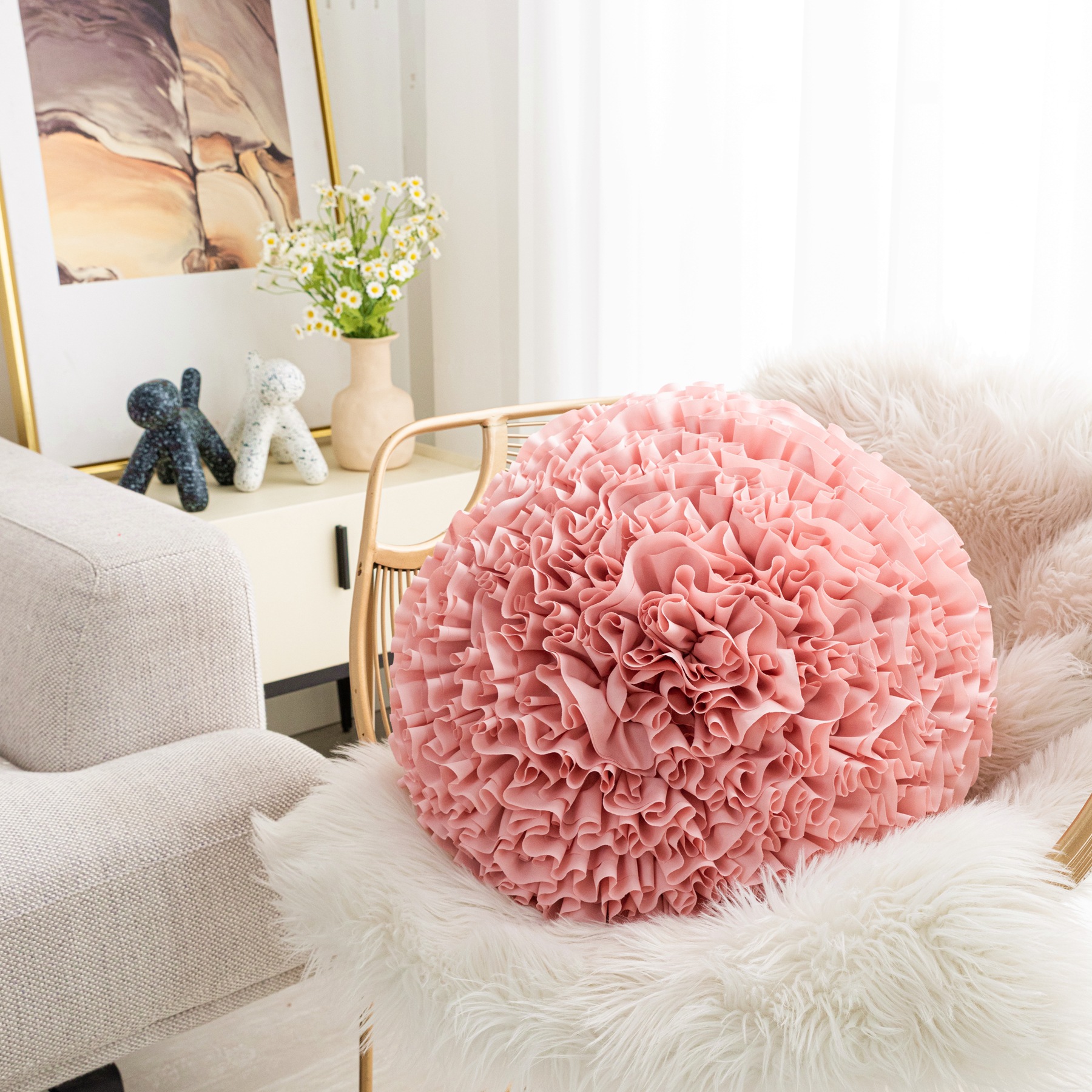 370g Weight Pillow Cases Home Textiles & Decor Type Netherlands velvet Material Heart Shape, Solid Color, Flower Pattern IG Style Style IG Style Heart Shape Solid Color Flower Pillow Cases Couch & Sofa Decor 4