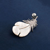 Tide, high-end brooch from pearl, accessory, pin, classic suit jacket lapel pin