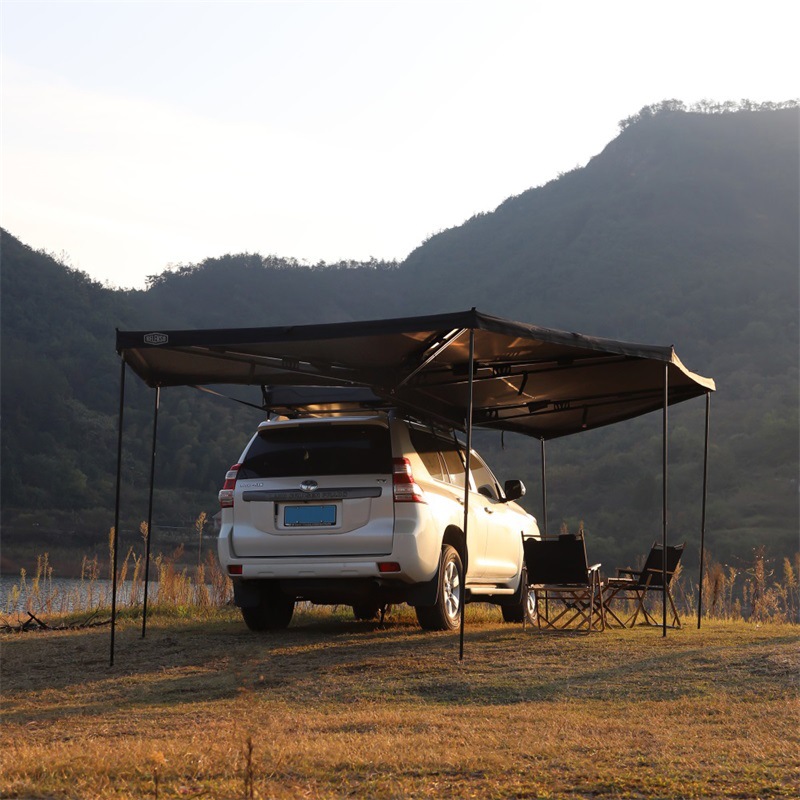270 degrees car side tent side Sky Tent Room rain-proof sun-proof legless fan-shaped tent large space Outdoor