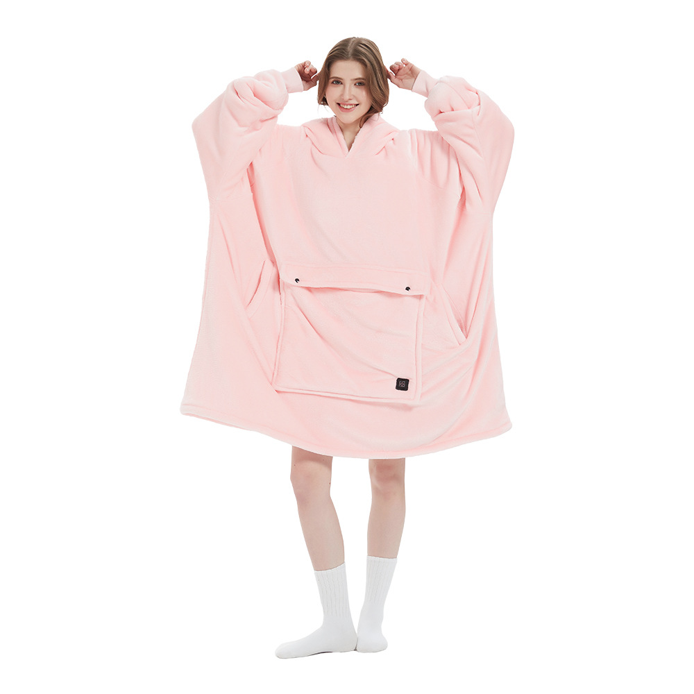 Manta perezosa con capucha con calefacción de tres zonas USB de Amazon