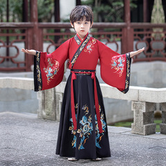 Mandarin Collar Hanfu for Boys - Dragon Year Spring and Autumn New Chinese Style Children's Tang Suit Xianke Original Boy's Ancient Costume Cool Scholar Uniform