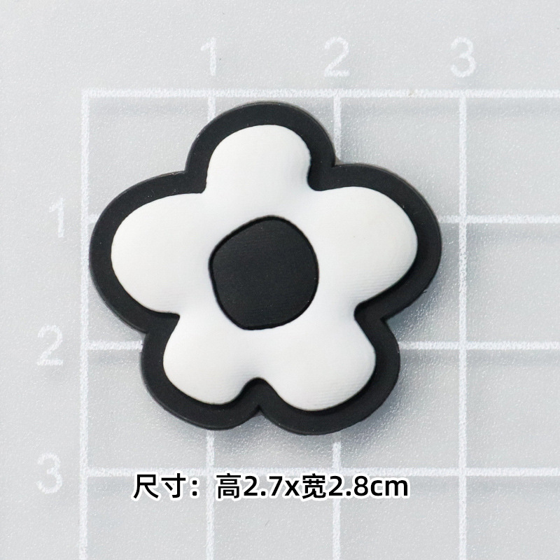 부드러운 접착제 검은 꽃 "2.8*2.8cm 소]