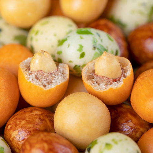 Colorful beans 500g to satisfy the craving of Internet celebrity fish skin peanut crispy beans Japanese beans old-fashioned classic 80s nostalgic snacks