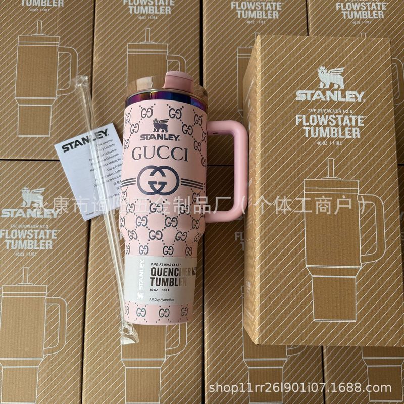 跨境热销二代史丹利保温stanley杯40oz杯手柄车载汽车冰霸吸管杯|undefined