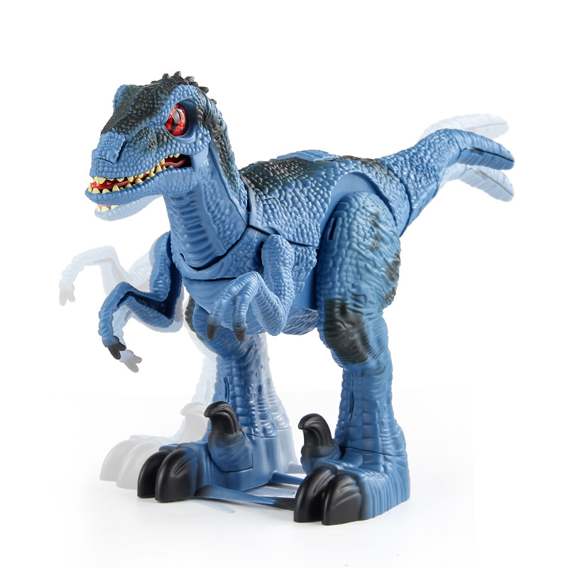 Transfronterizo Amazon control remoto Raptor eléctrico caminando dinosaurio juguete rompecabezas de los niños montado modelo de dinosaurio eléctrico