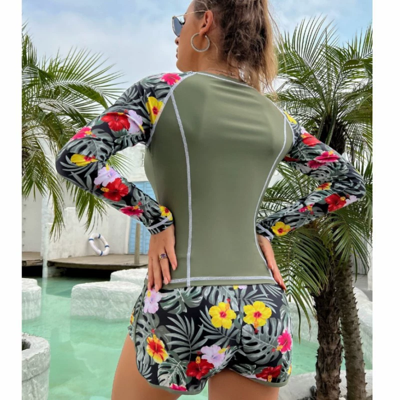 Long-sleeve, swimwear, city style, European style, sun protection
