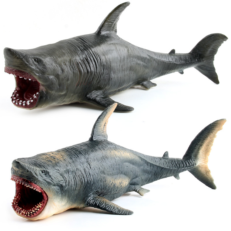 Juguete para niños tiburón de simulación tiburón blanco grande tiburón de dientes giratorio tiburón hueco modelo de animal marino simulación vida marina