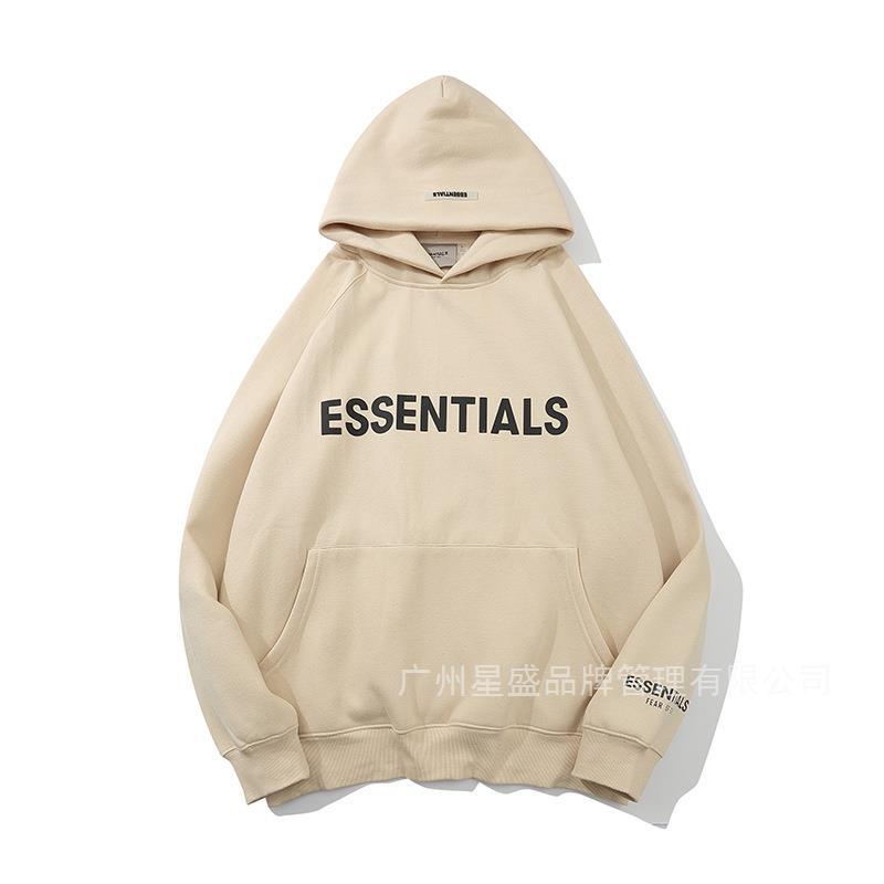工場FOG復刻版Essentials胸元ロゴ入りフード付きスウェットシャツとパンツのセット
