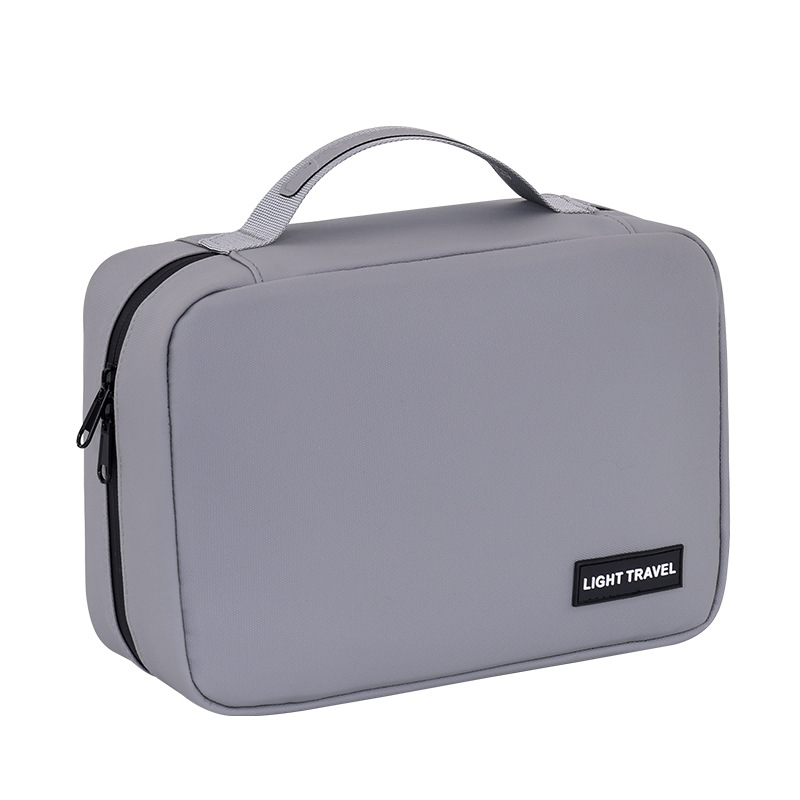 Bolsa de lavado de viaje de alta gama para hombres con separación portátil en seco y húmedo para viajes de negocios, bolsa de almacenamiento impermeable, bolsa de cosméticos, gran capacidad