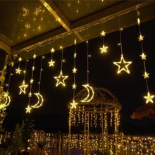 led星星灯少女心房间装饰灯卧室生日布置窗帘彩灯闪灯串满天星