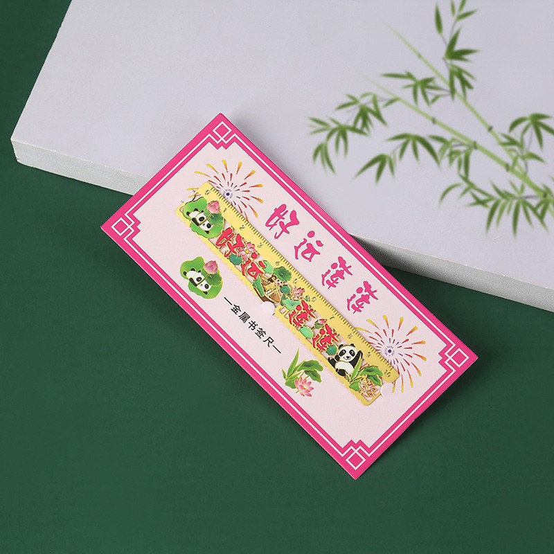 Panda creativo lindos marcadores de metales marcadores huecos de bronce estilo chino Wenchuang marcas de lectura carpeta al por mayor