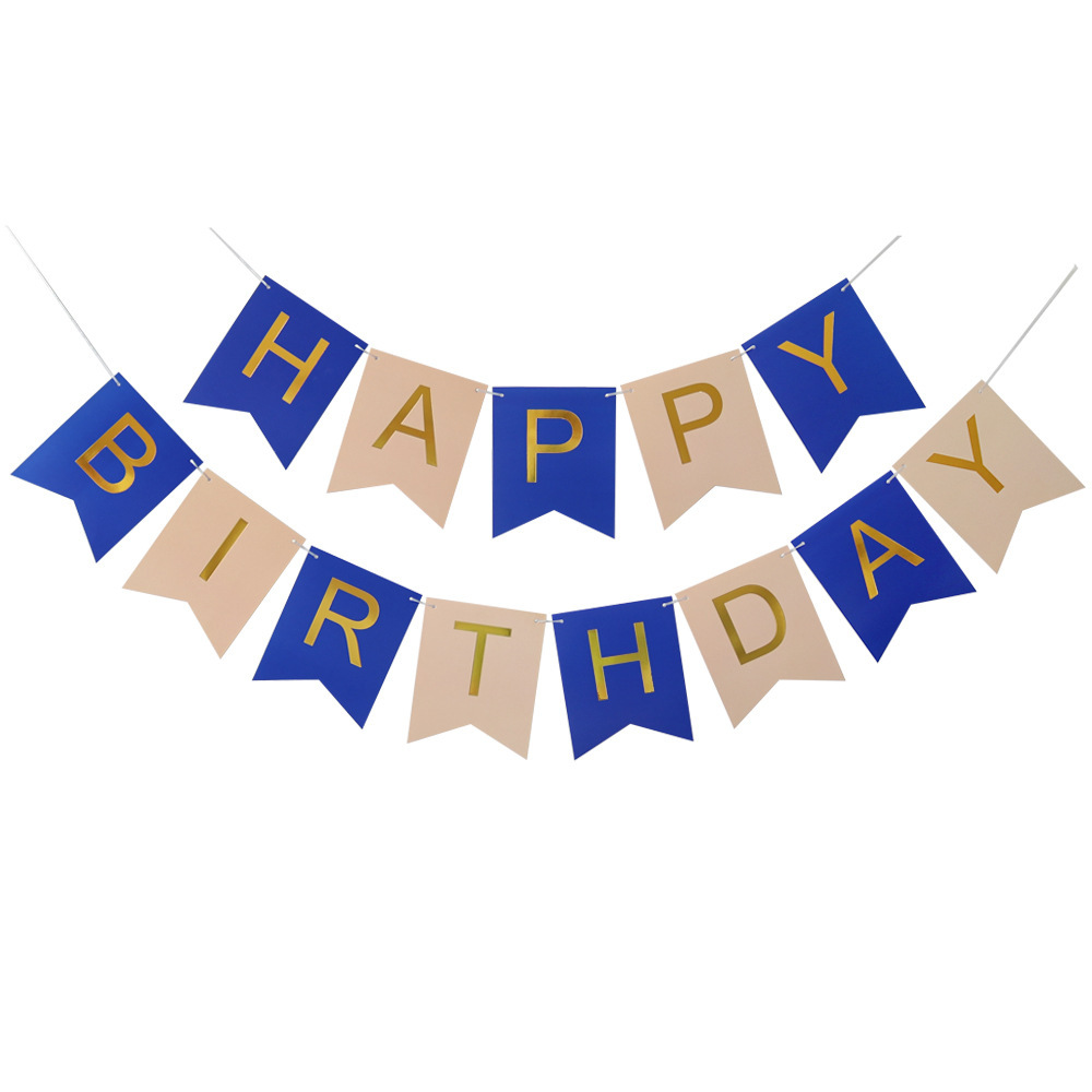 Guirnalda de Feliz Cumpleaños con Diseño de Cola de Pez en Papel Dorado, Decoración para Fiesta