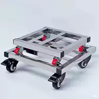 Цветочный горшок подставка для скутера Квадратный холодильник Прачечная поднишка Мобильная универсальный колесная база из нержавеющей стали с плоской