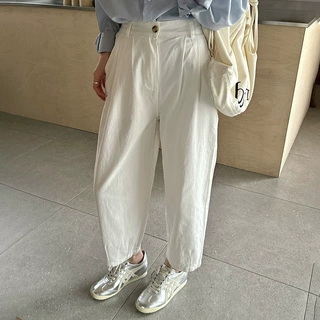 【定制】 高腰休闲裤女2026春季新款小个子百搭显瘦宽松长裤直筒