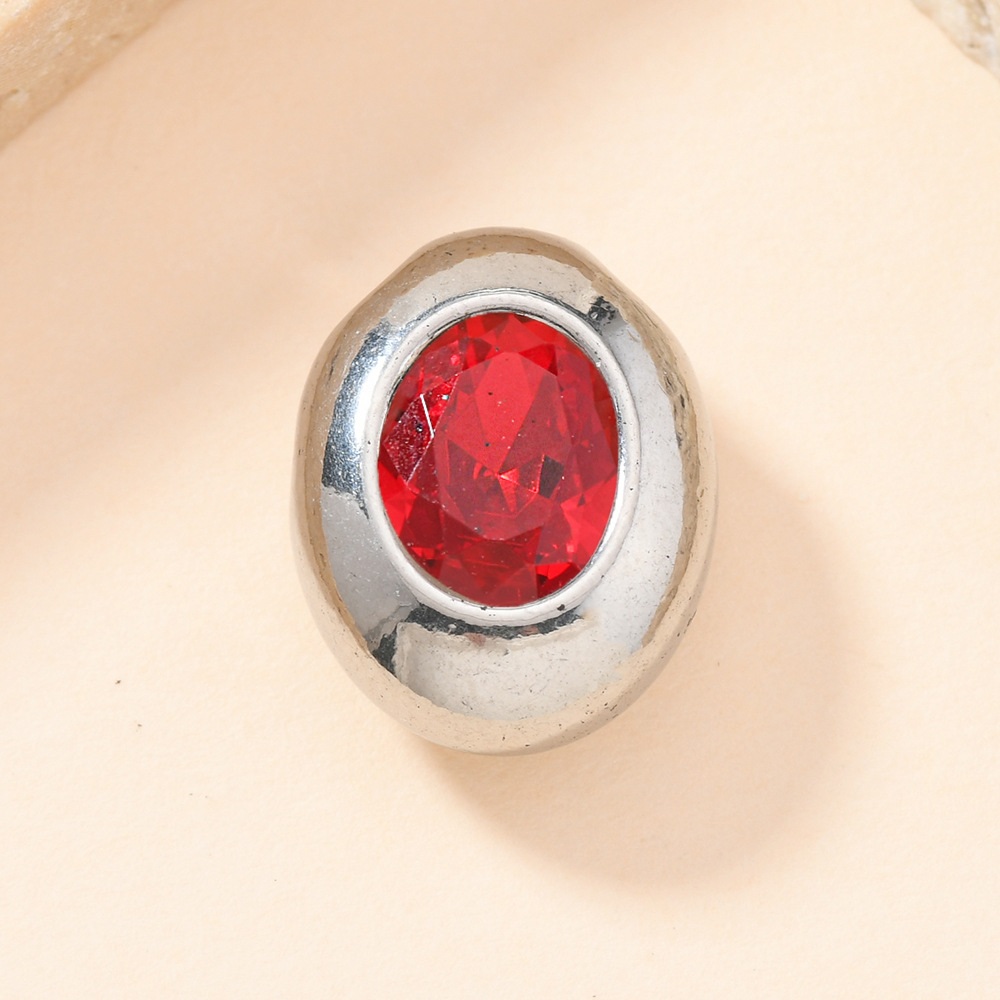 Colgante único de venta transfronteriza accesorios de acero inoxidable accesorios de collar de zircón de color oval accesorios DIY de lujo ligero