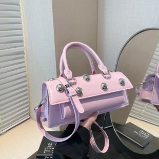 Texted Casual Small Bag 2025 New Women's Bag Popular All-match Shoulder Crossbody Bag Stylist Portable Small Square Bag