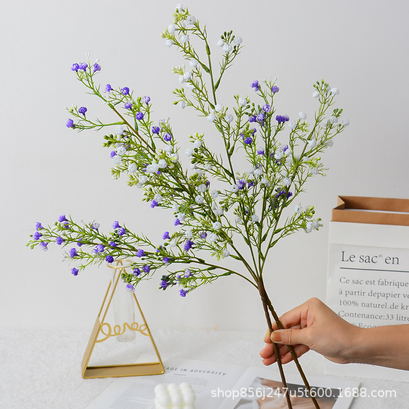 Flores de plástico de flores de brotes de estrellas en el cielo, decoración de la mesa de té, arreglos de flores, accesorios, lotes