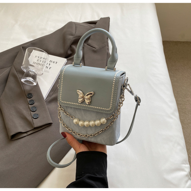 Niche Handheld Box 2024 New Color Contrasting Crossbody Fashion Butterfly Commuter Phone Shoulder Bag_voghion.com