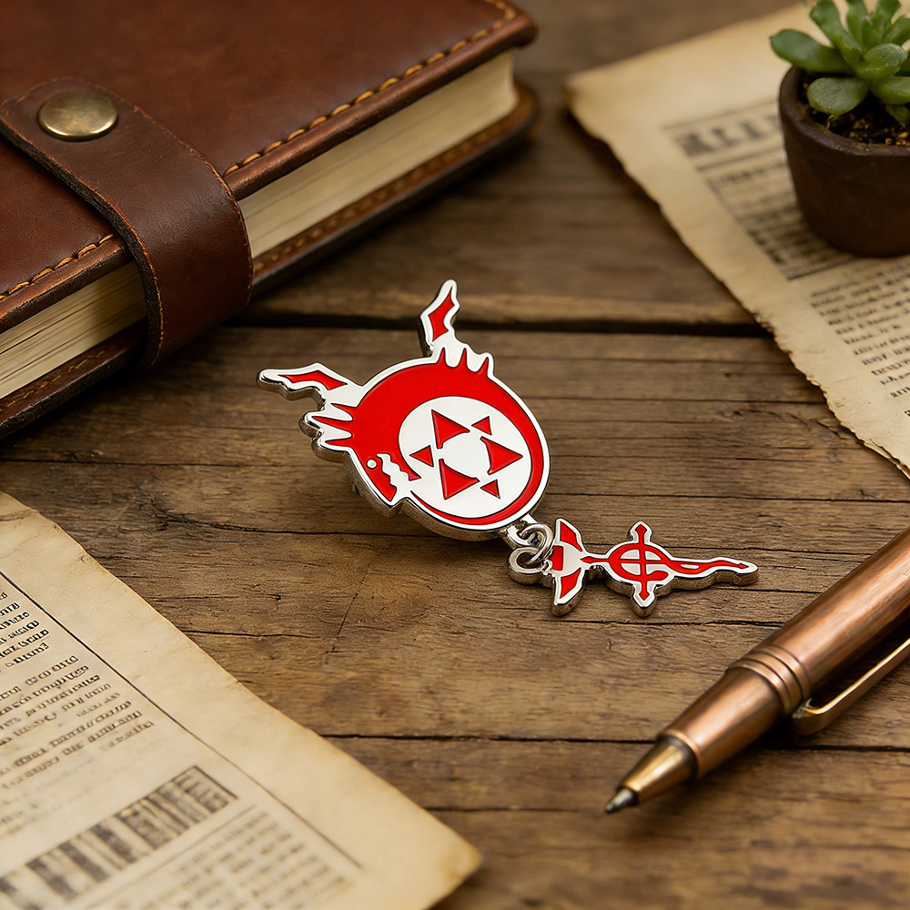 Anime Cartoon Fashion Pendant Badge Creative Simple Enamel Brooch Fullmetal Alchemist Merchandise Wholesale