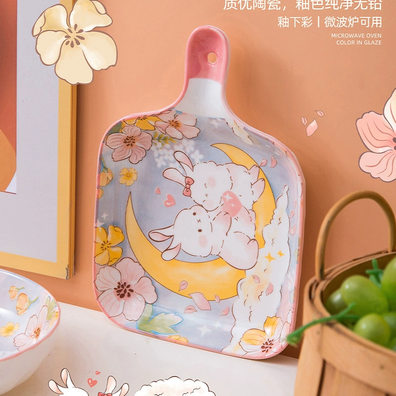 Креативная Cartoon Garden Rabbit Ceramic Bowl Домашняя милая миска для Meng питомца миска для салатов салатник INS Wind Disk