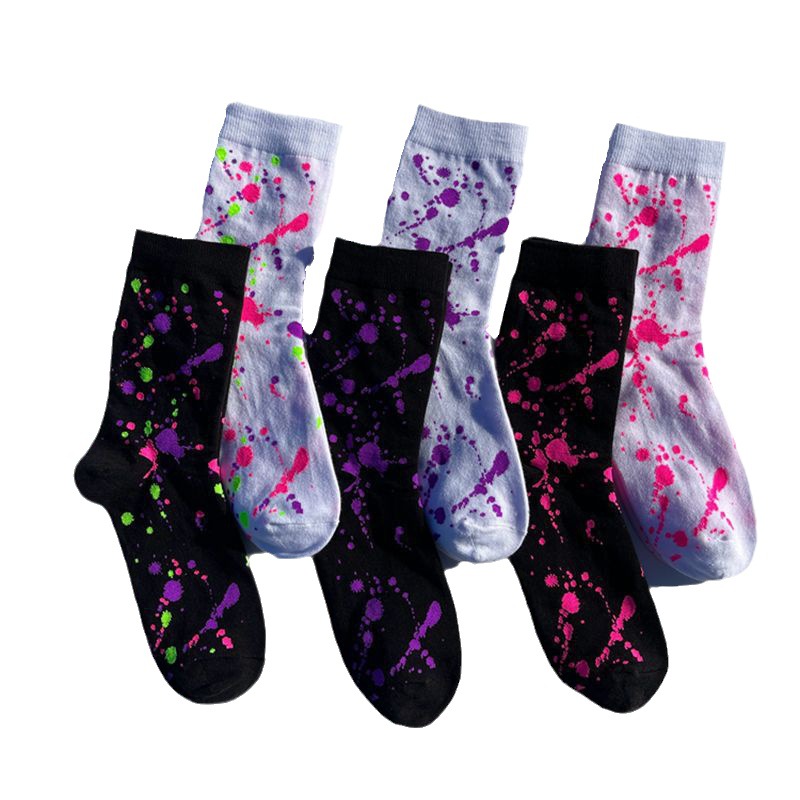 Chaussettes longues en coton, style universitaire, style urbain, style skateboard, unisexe, mi-mollet, tendance, camouflage, célébrités d'Internet, 2025d_voghion.com