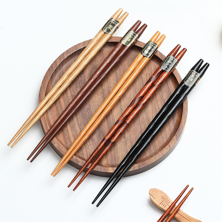 Hehe (kawai) Japanese imported high-grade wooden chopsticks for household use Japanese pointed non-slip high temperature resistant dishwasher
