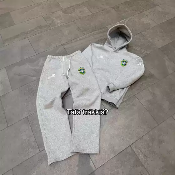 2025 Cross-Border Badge Print Fashion Trend Couple Hoodie and Pants Streetwear Set for Men and Women