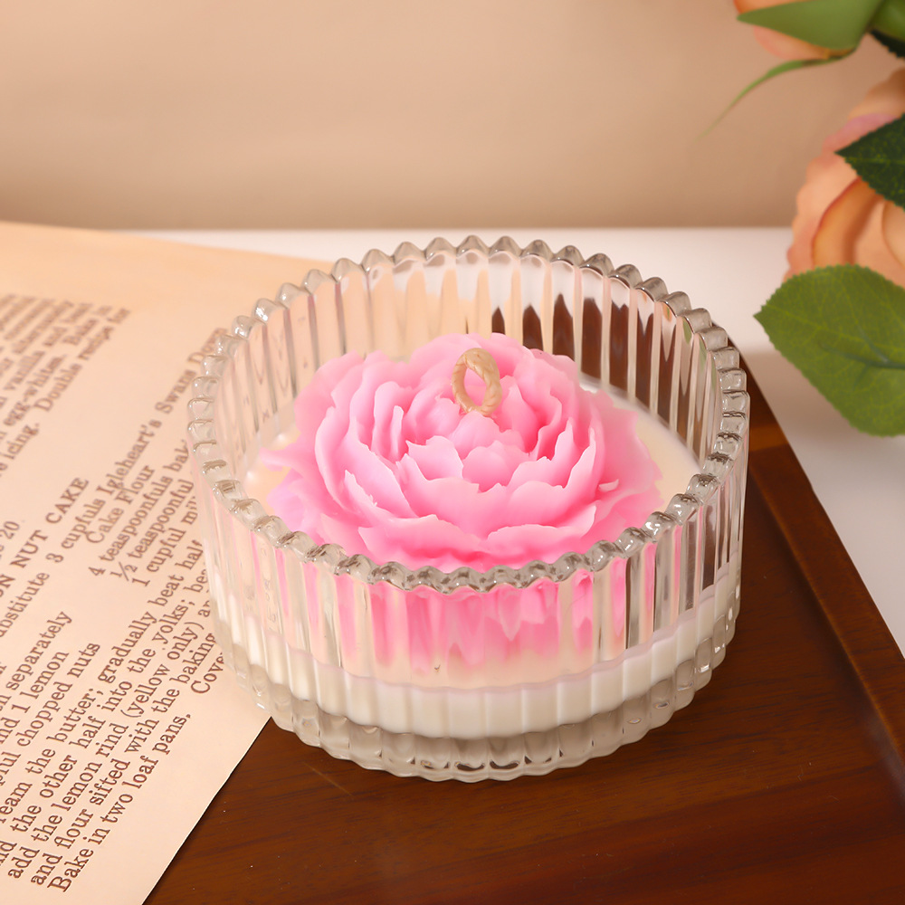 Hecho a mano DIY cera de perfume cilindro de vidrio transparente regalo de boda acompañante de atmósfera cálida decoración de cera de perfume