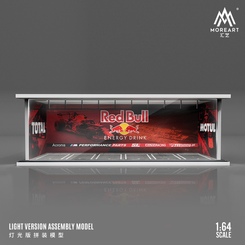 Escena 1:64 garaje de estacionamiento subterráneo modificado RV modelo de coche caja a prueba de polvo con montaje de luz LED