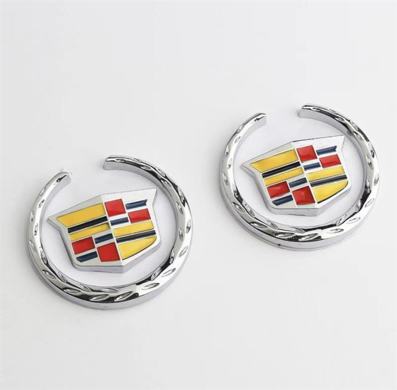 Suitable for Cadillac Metal Emblem Srx Side Emblem Ats Cts Xts Three-Dimensional Black Wheat Ear Emblem Decorative Car Emblem