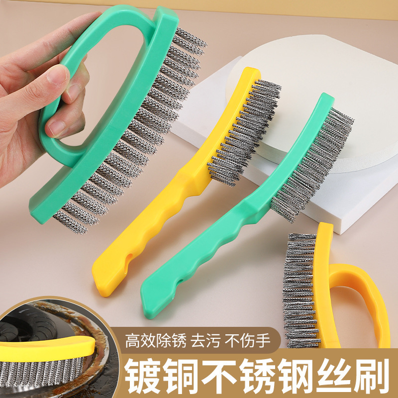 Thickened Wear-Resistant Steel Wire Brush for Professional Cleaning, Rust Removal, Range Hoods, Barbecue Grills, Various Industrial Cleaning Tasks, and Household Use Thickened Wear-Resistant Steel Wire Brush for Professional Cleaning, Rust Removal, Range Hoods, Barbecue Grills, Various Industrial Cleaning Tasks, and Household Use
