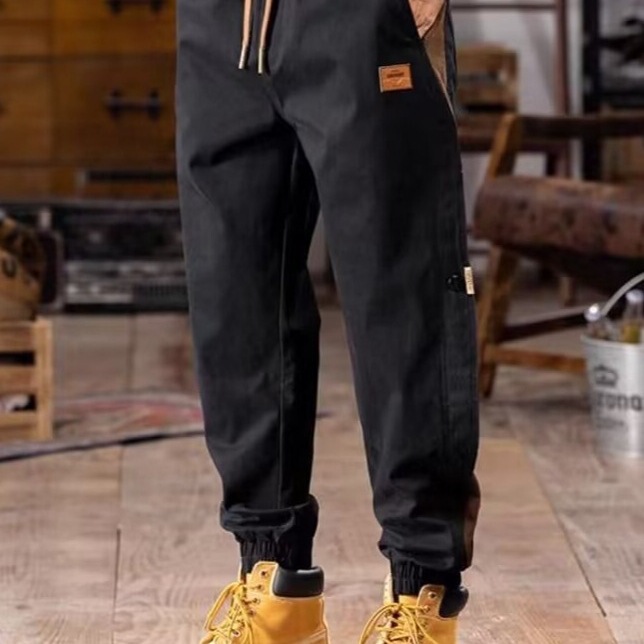 2025 Summer Trendy Brand Cargo Pants for Men, Loose and Thin, with Leg-Tie Design, Niche Casual Pants, Cross-Border Amazon 2025 Summer Trendy Brand Cargo Pants for Men, Loose and Thin, with Leg-Tie Design, Niche Casual Pants, Cross-Border Amazon