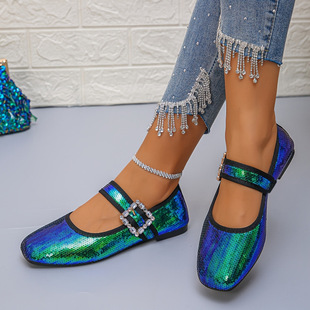 �羳���Q����l Women's Flats ��Ƭ������ƽ��Ь�r�G���