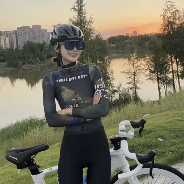 Misty Webbing Spring & Fall Cycling Clothing Thin Long-Sleeved Cycling Clothing New