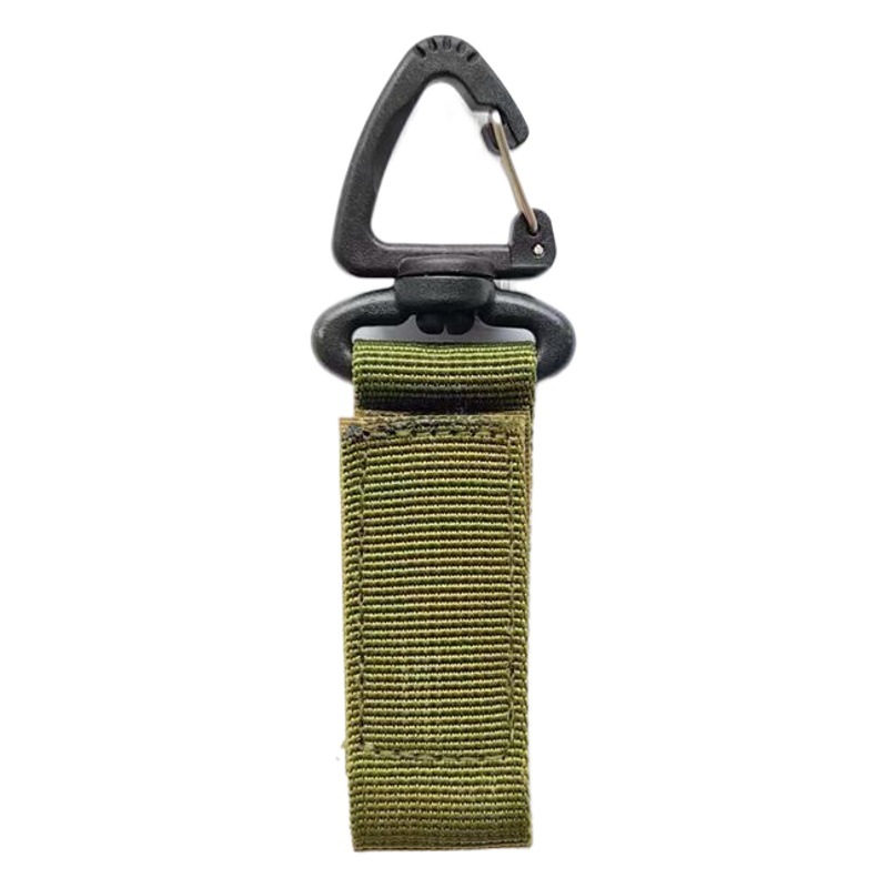 Factory In-Stock Outdoor Tactical 360-Degree Rotating Triangle Carabiner Multifunctional Climbing Buckle D-Ring Keychain with Lock