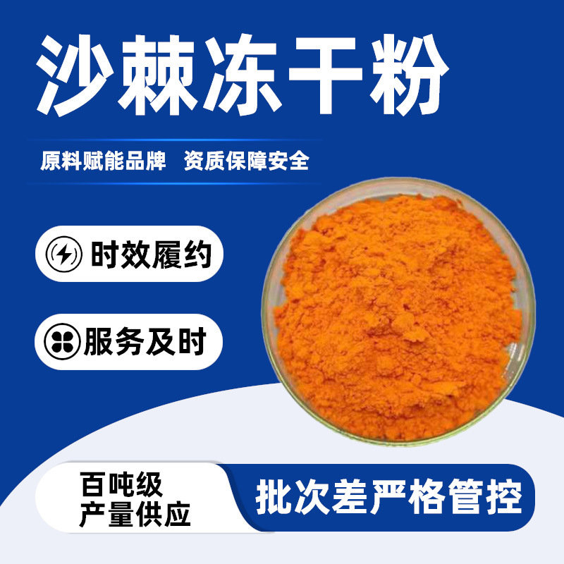 沙棘冻干粉超低温冻干技术橘黄色粉末富含维生素棕榈油酸沙棘黄酮