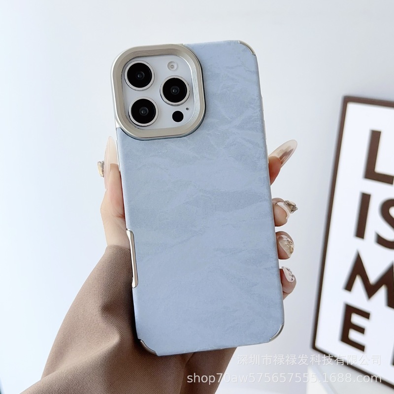 メッキ大穴雪山ベルベット適用リンゴ16promax皮質携帯ケースiPhone15全包純色14|undefined