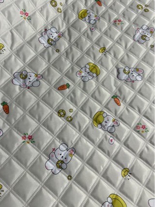 挡风被面料 户外防潮垫夹棉布超声波三合一绗棉 婴儿车罩夹棉面料