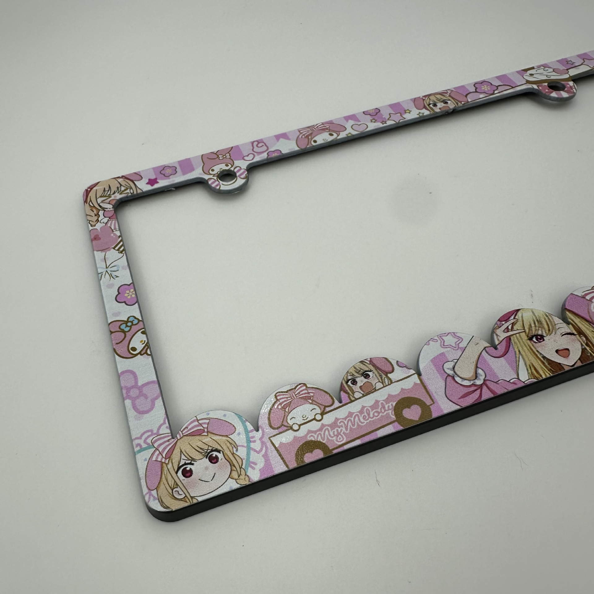 Suitable for US-standard plastic license plate frames, cartoon character personalized ABS American-style car license plate frame customization