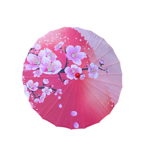 Manufacturer Direct Supply Silk Fabric Printed Umbrella Indoor Outdoor Ceiling Decoration Classical Ancient Style Cheongsam Catwalk Dance Umbrella