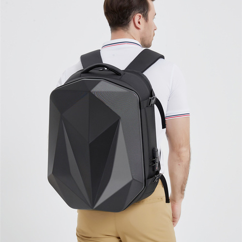 New Water-Repellent Casual Backpack Large Capacity ABS Laptop Bag USB Men's Backpack Wholesale Hard Shell