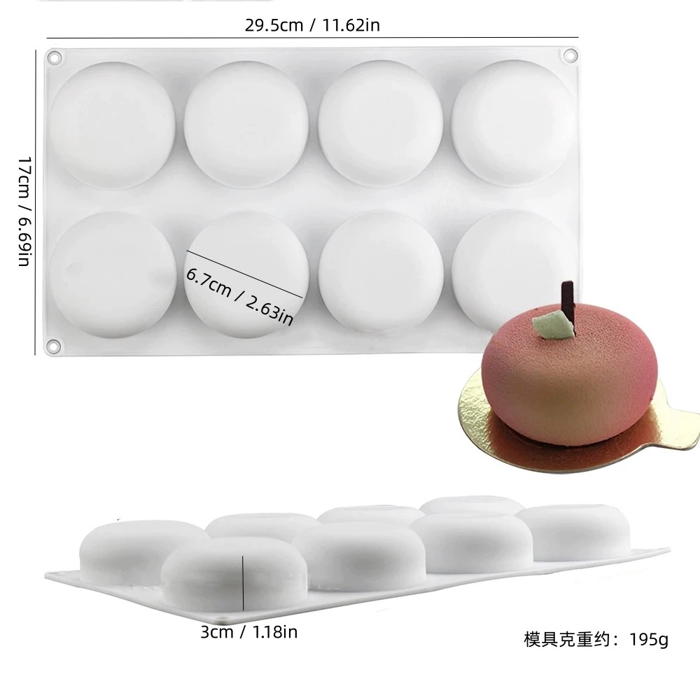 Silicone mousse mold Italy, white 21×21×4 cm, food-grade flexible baking tray