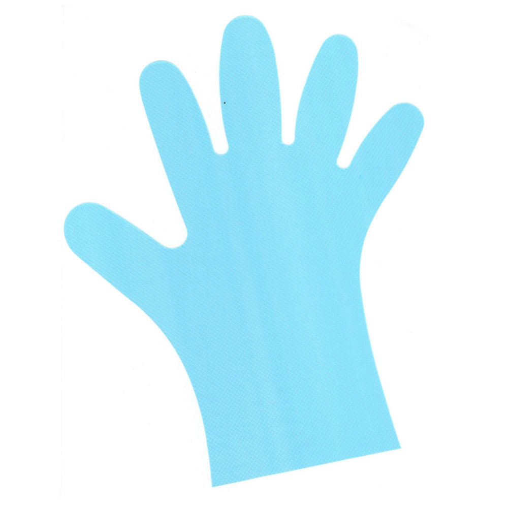 可降解压纹塑料pe一次性蓝色tpe手套，2.0g