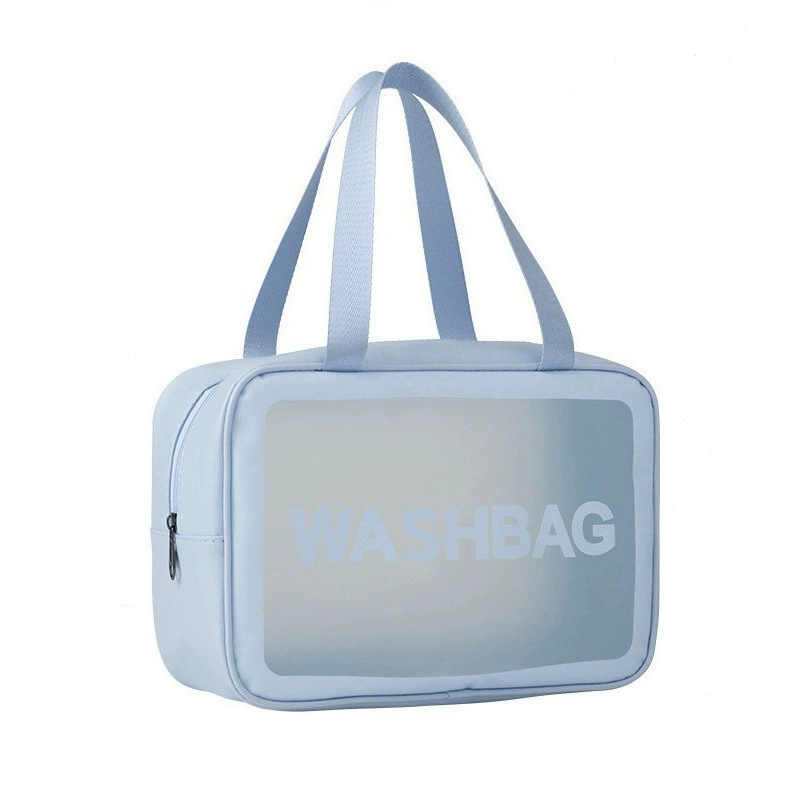 Matte high quality cosmetic bag PVC, handheld set for traveling, capacious organizer bag, 3 piece set
