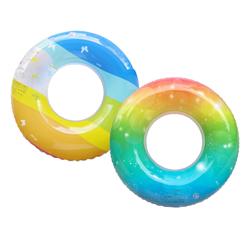 Swimming Ring, Swimming Pool Water Toy, Rainbow Swimming Ring for Adults and Children, Thickened Sports Pvc Lifebuoy, Armpit Swimming Ring
